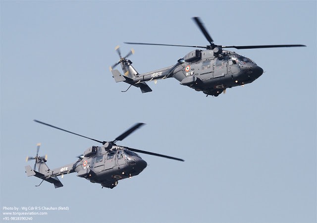 Máy bay trực thăng vũ trang/tấn công Rudra do Ấn Độ tự sản xuất.
